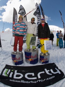 Mens Podium at Liberty Big Air BUSC Alpe d'Huez